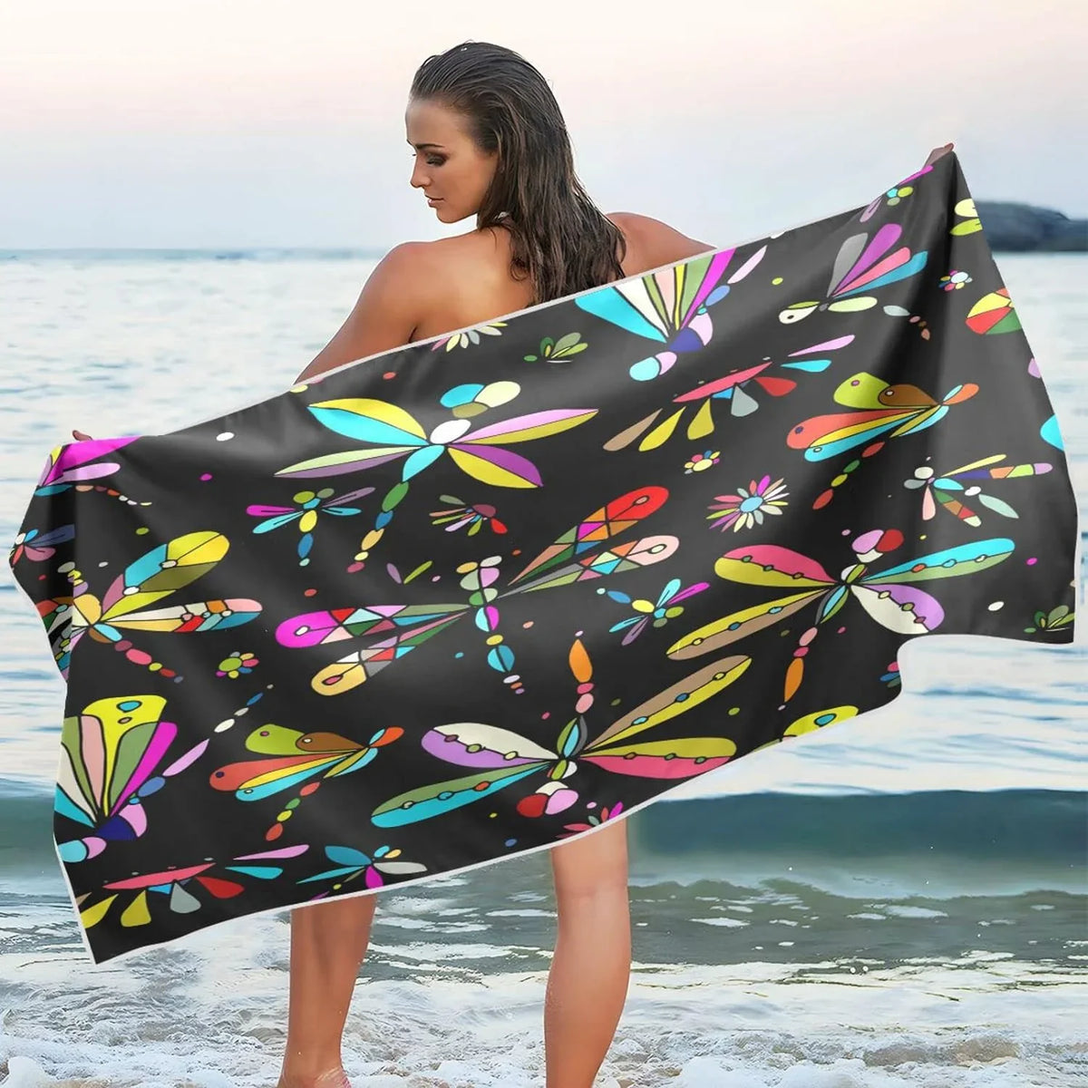 Towel Towel Swimming Quick Compact Beach Dragonfly Towels for - Super Dry Travel Holiday（386） Bestwell - Absorbent Oversized Camping Lightweight