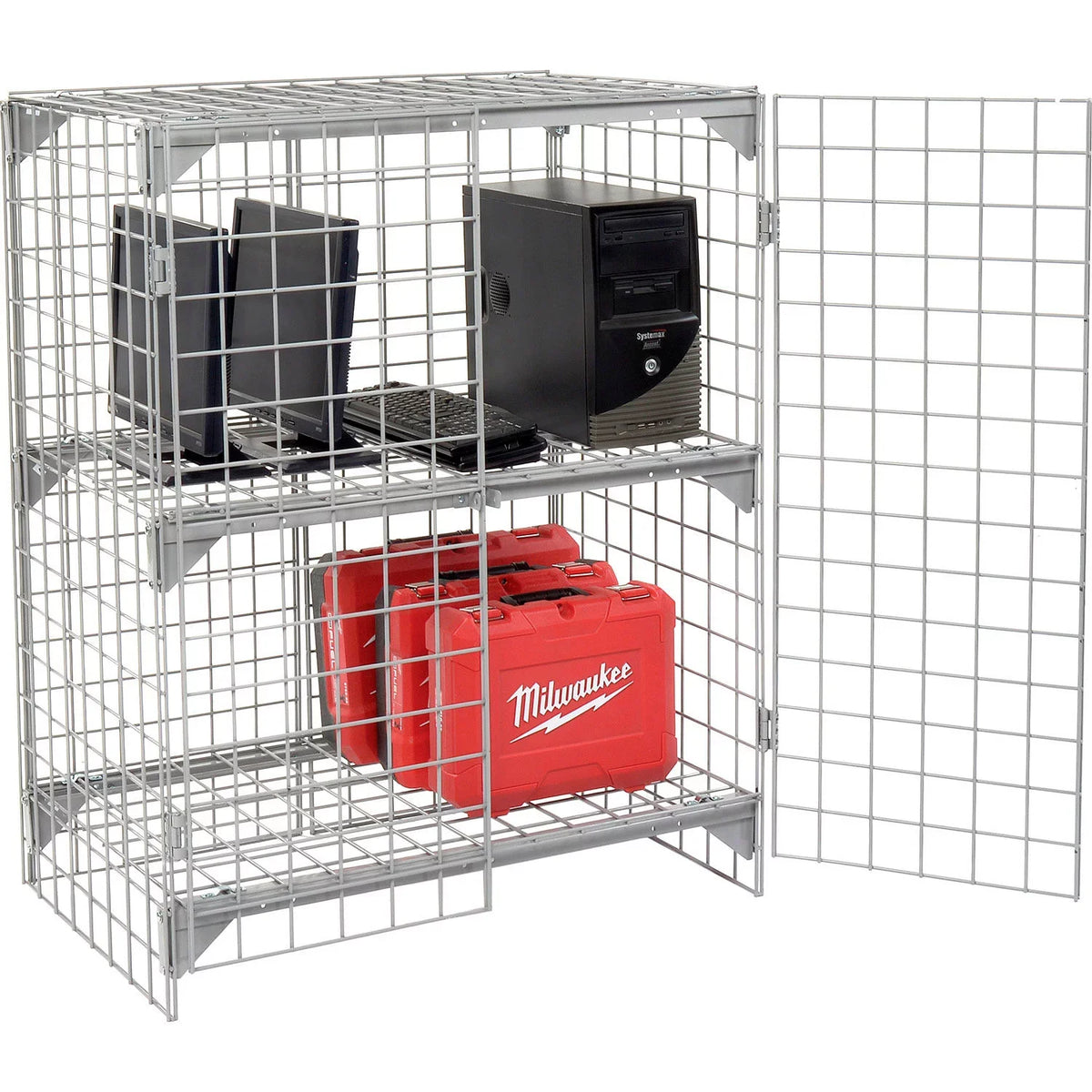 36 x x Wire in. Ventilated 184083 Global Mesh - Locker Security 24 Cage 36