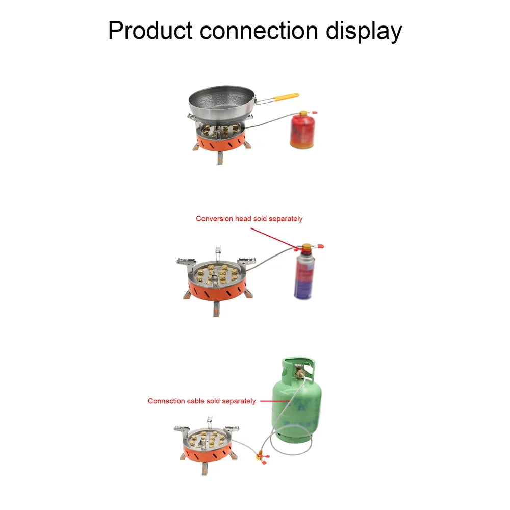 Windproof Adjustable Piezo with Zyzy Backpacking Valve Stove, Stove Core Camping 12 Ignition,