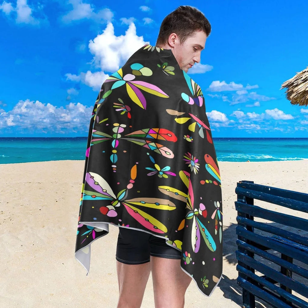 Towel Towel Swimming Quick Compact Beach Dragonfly Towels for - Super Dry Travel Holiday（386） Bestwell - Absorbent Oversized Camping Lightweight