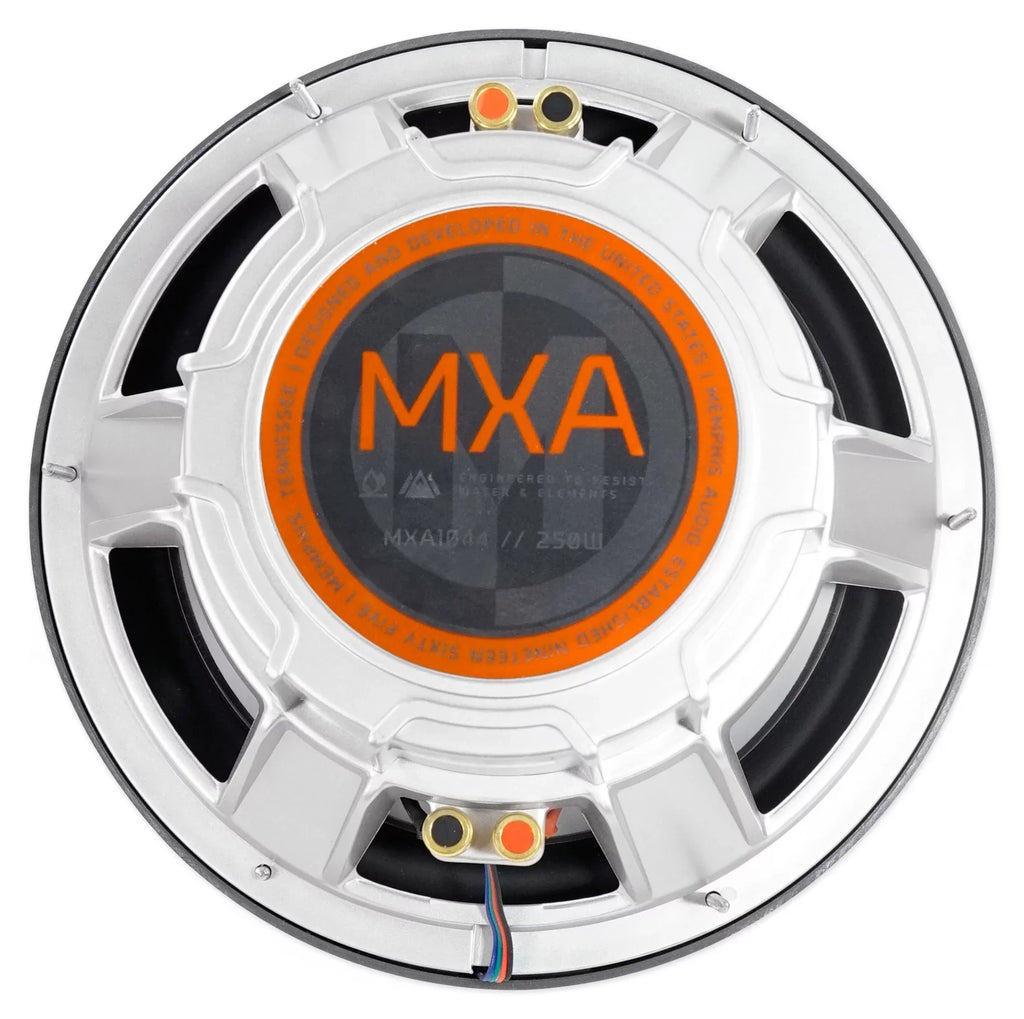 Dual Memphis Marine Boat Audio 10" 500 MXA1044 Subwoofer 4-Ohm Watt Sub LED