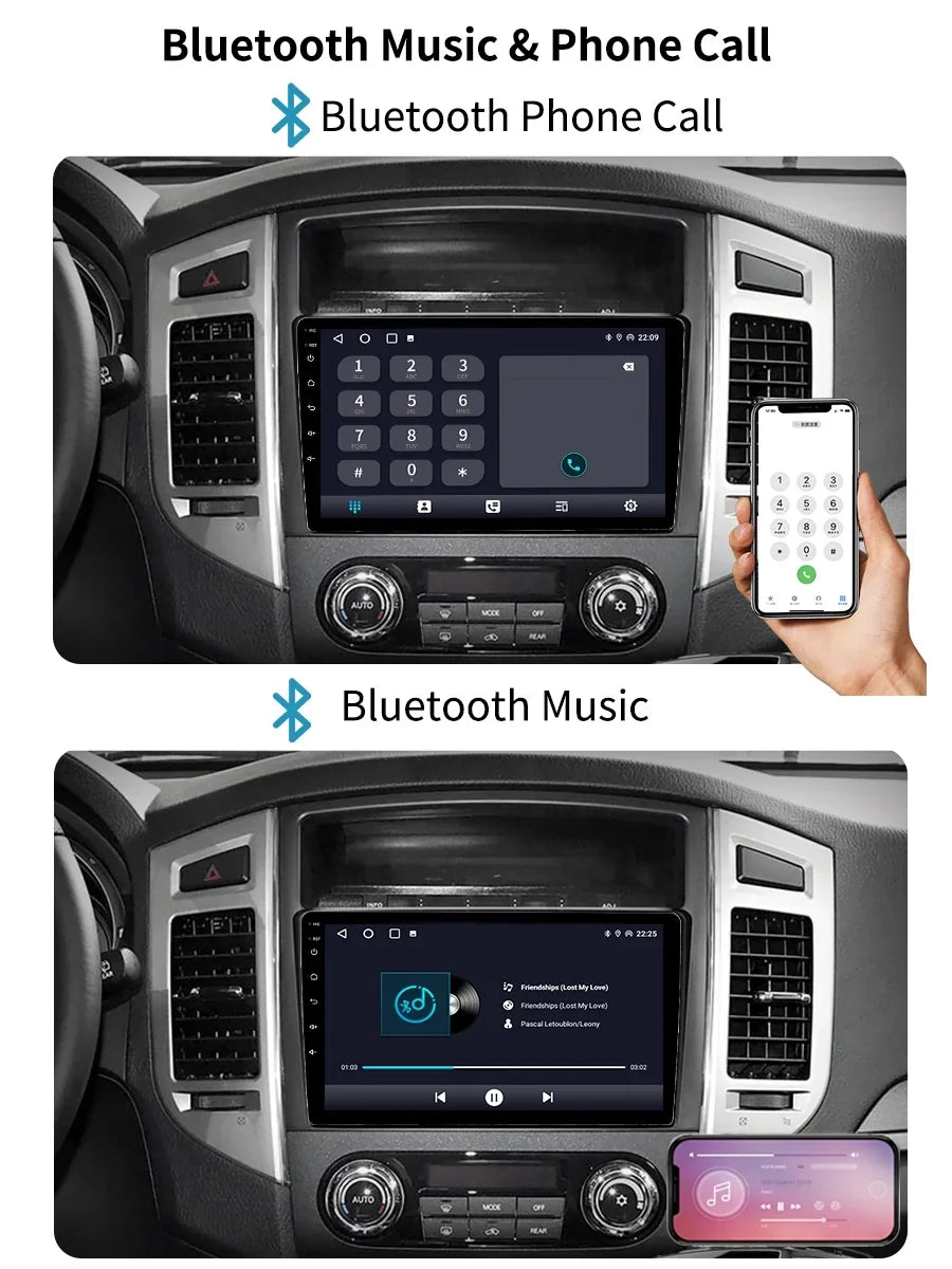 Auto V90 With 2014 Screen Radio Pajero Android Navi 2006 Car For Mitsubishi GPS Carplay V80 Stereo 4 - Android