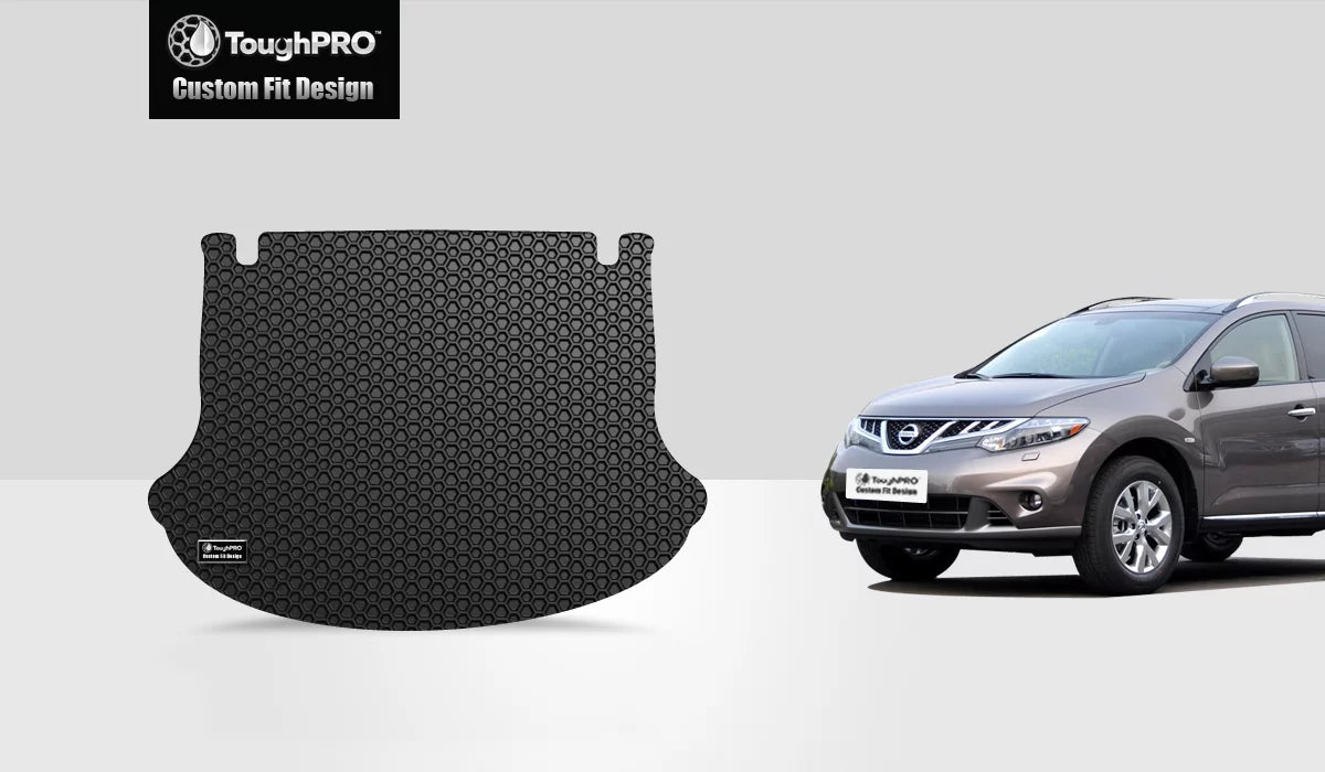 Rubber - ToughPRO Cargo with - All (Made - NISSAN USA) Murano Heavy Compatible Mat Black 2013 in climate Duty -