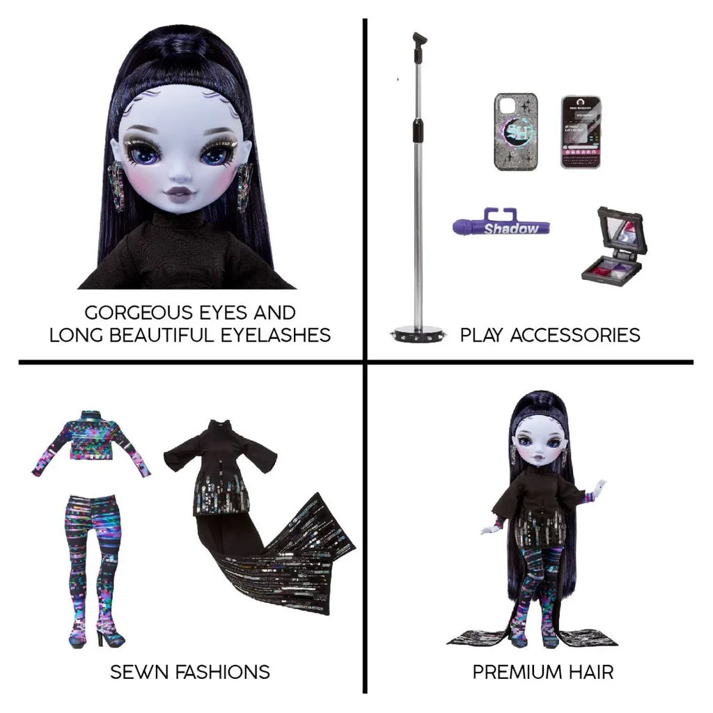 for Glitch Rainbow Gift Fashionable Collectors Shadow Purple & Kids Old Fashion Years Accessories. Colorful Play High Great 4-12 10+ Reina High & Crowne Outfit - Doll.