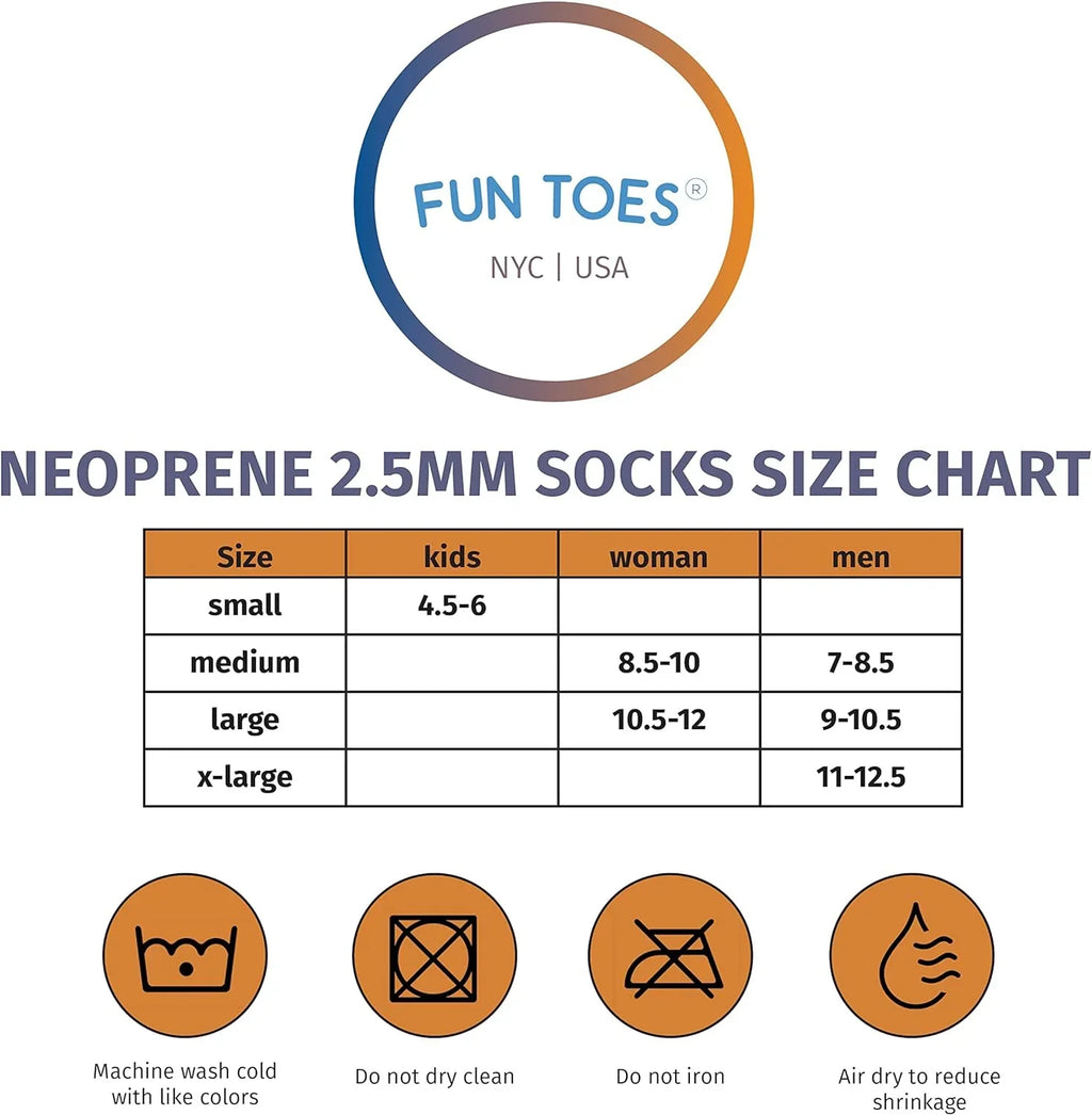 Neoprene Fin Socks Snorkeling, Women liquid 2.5MM Scuba Paddling, PAIRS Men TOES 2 skiing Jet Sports for for Diving, Socks FUN