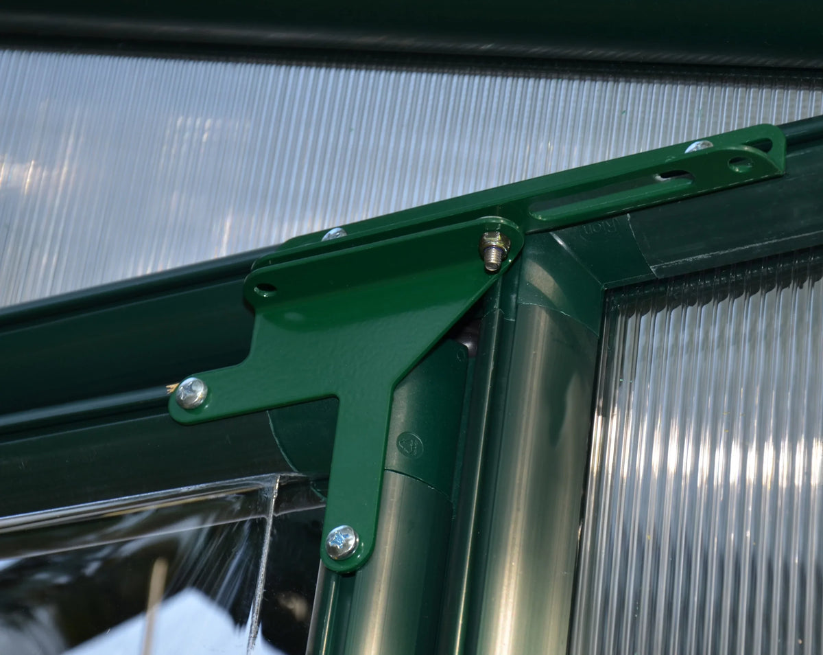 Greenhouse Vents 8' x Palram Walk-In Clear Grand - - Roof Green Gardener - with 12' Canopia 2