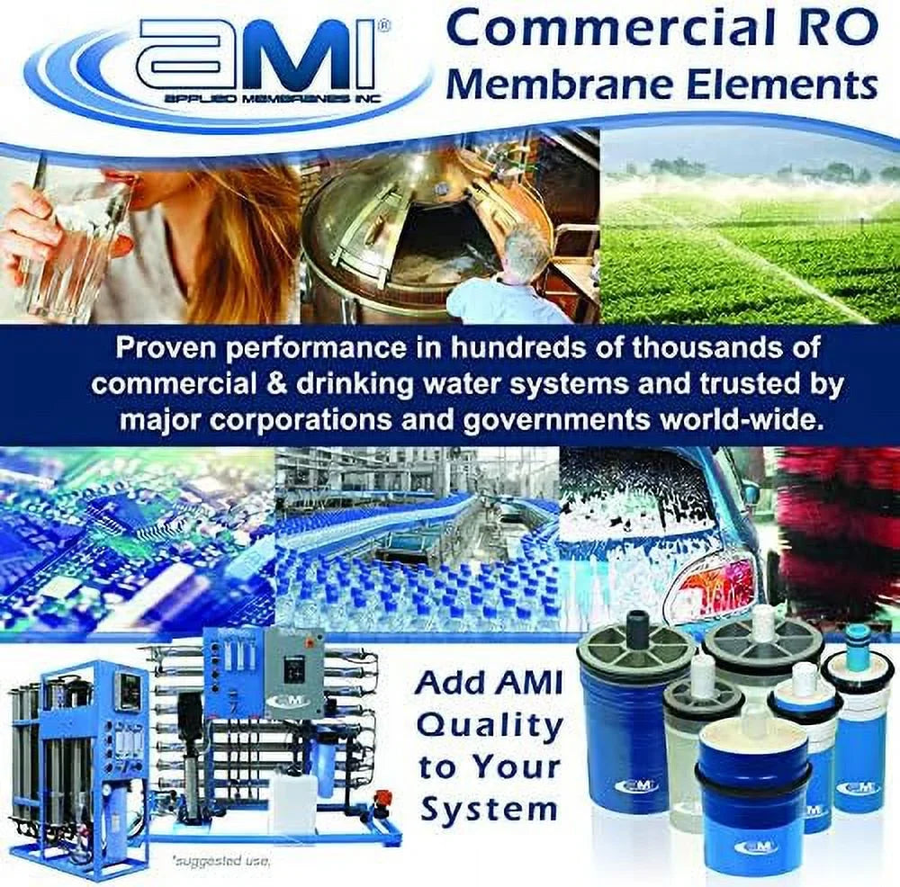 Replacement | M-T2540A 225 liquid Tap | GPD Rejection 1,000 | 99.5% | At RO Osmosis Membrane Membrane Psi For Reverse