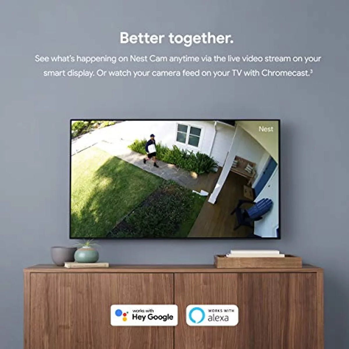 Your - exterior Cam Camera Control exterior with 1st Nest - Phone Night Google Vision - - 2-Pack with Camera Generation Weatherproof Surveillance