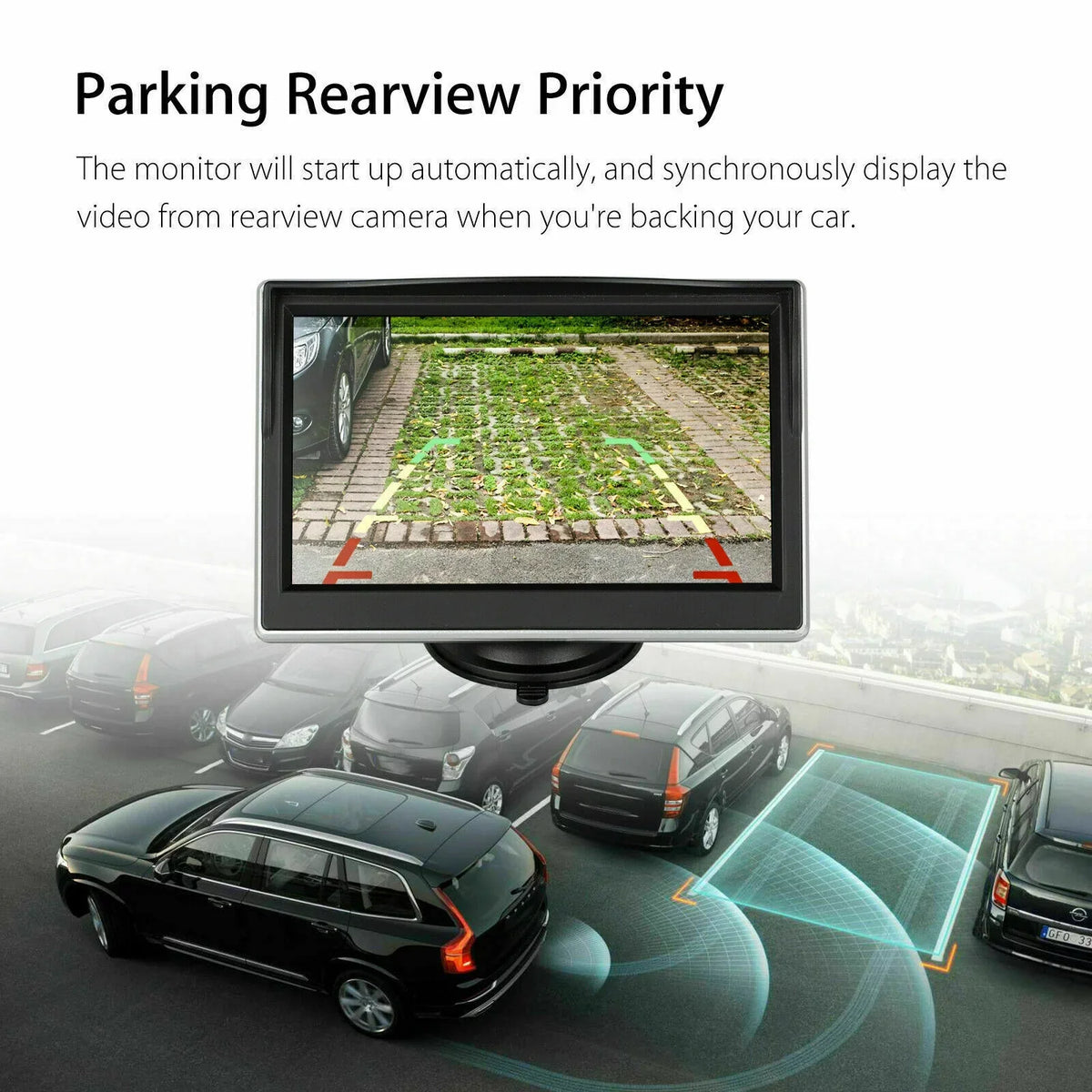 Backup TFT SUV MPV Vision for RV Reverse Car Camera Night IP67 5" Camera Wireless 170° LCD Waterproof View System Rear Monitor
