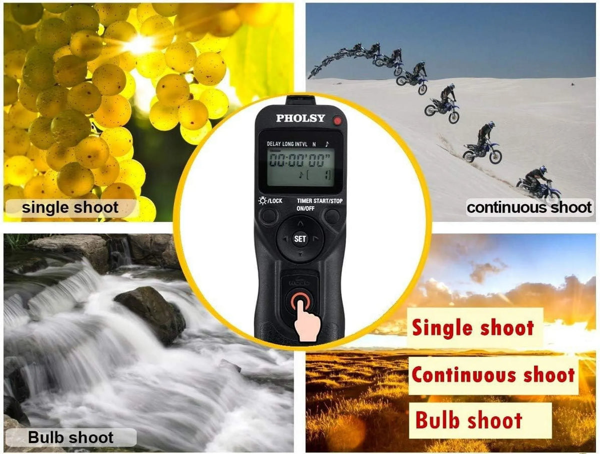 Remote S1M, G81, GH3, G91, S1R, for G85, S1H, GH4, GX7, Cable PHOLSY GH5, P6 Timer FZ200 Intervalometer FZ10002, FZ2000, for S1, S5, FZ1000, G95, GX8, S1RM, P6 Panasonic Control G9, FZ2500, with Panasonic FZ300,