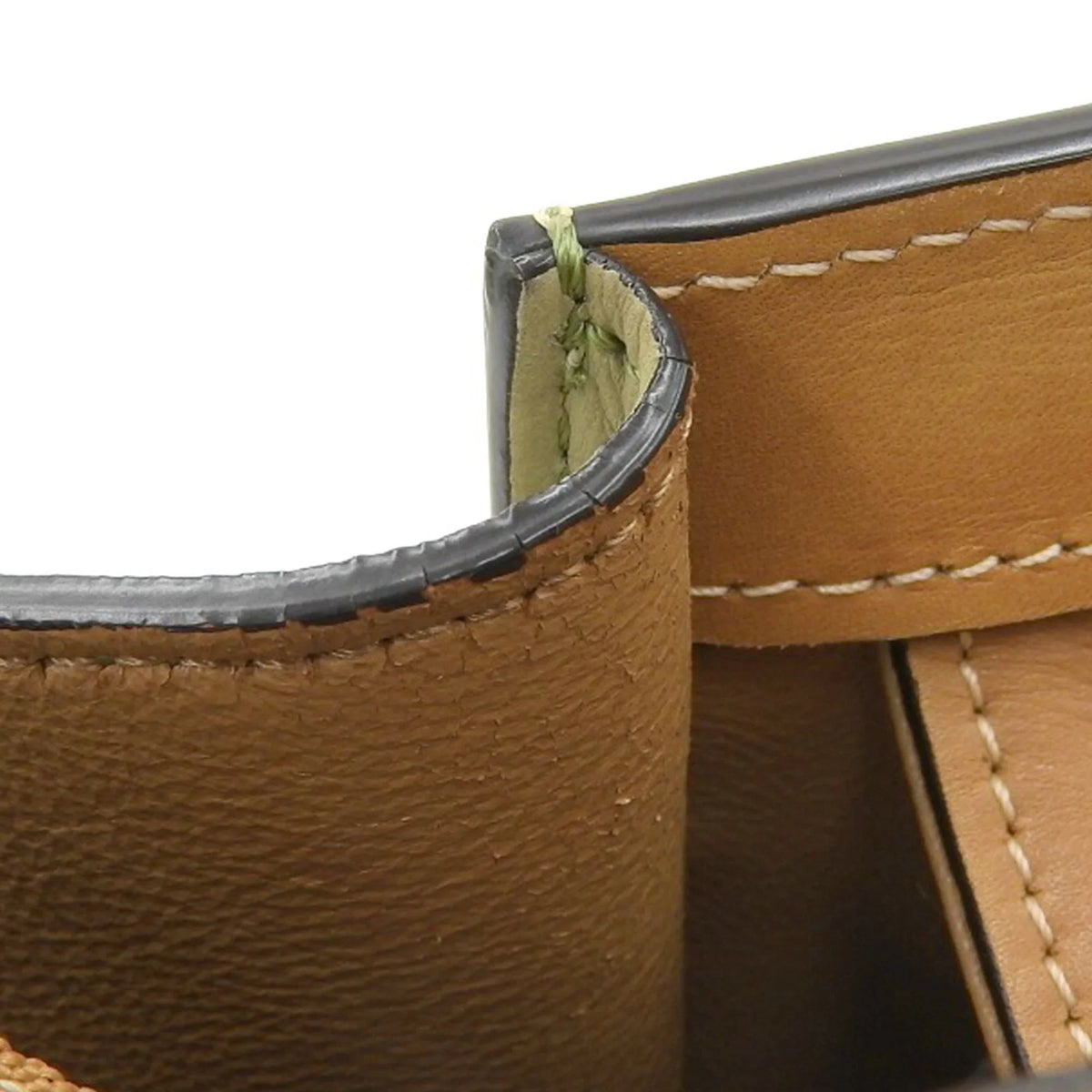 shopper beige handbag luggage green 167793 Pre-Owned tricolor Celine (Good) mint A03 CELINE 15LK micro