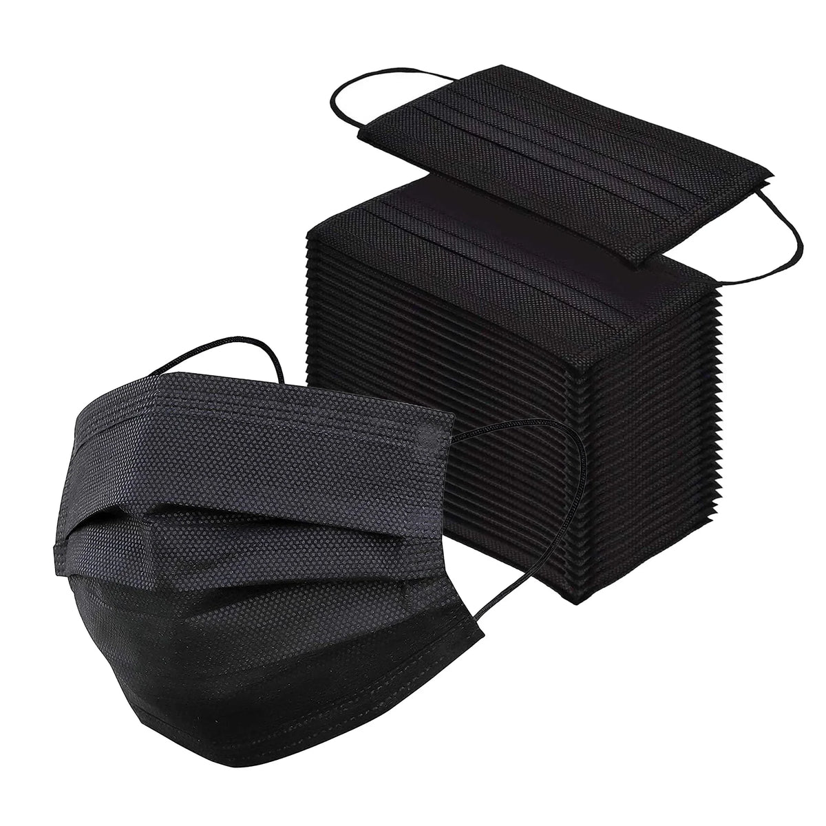InterMask Disposable 3-Ply Mask, Case of ASTM 3 Level 2000 Black, Premium