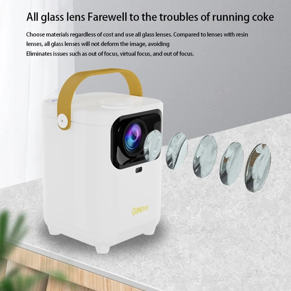 Home E350 WIFI Focus 4K Dual Android Portable Projector BT5.0 LED exterior Cinema 6.0 HD 1920*1080P Mini Auto 11.0 Projector Band