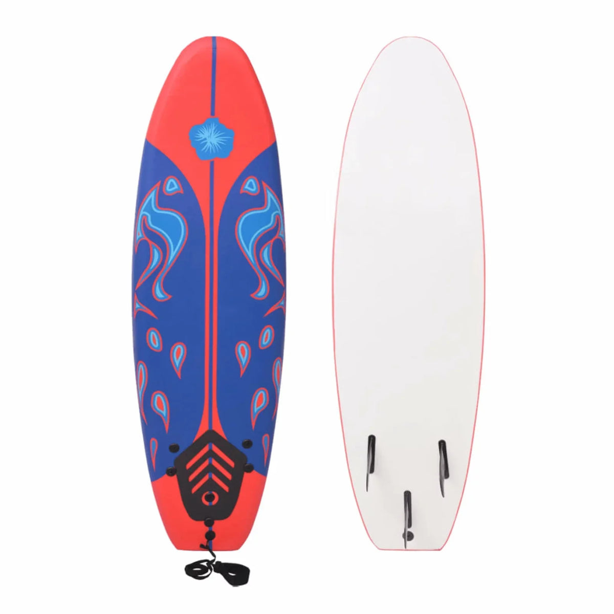 66.9" Irfora and Red Surfboard Blue