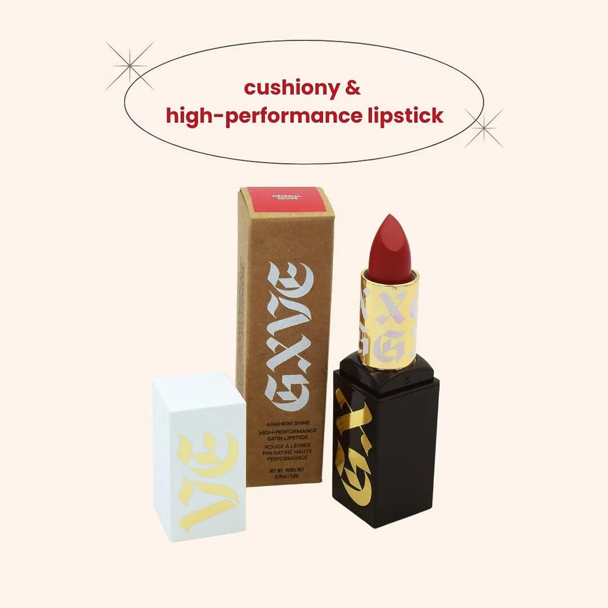 Original GWEN BY Satin STEFANI Clean Recipe GXVE High-Performance Shine Lipstick Anaheim