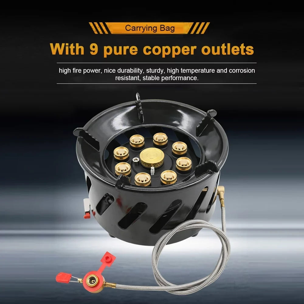 Stable 19800W Picnic, Performance Hiking Stove, Furnace for Windproof Gas Cooking, exterior Camping Stove