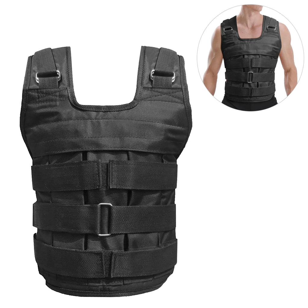 Training Vest Weight Tomfoto Jacket Weight Loading Loading Strength Cloth Oxford 50kg Adjustable Weighted Exercise Max (Empty)
