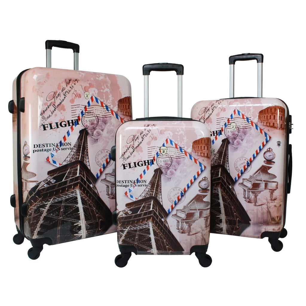 Spinner Paris Collection Traveler Set 3-Piece Luggage World Hardside
