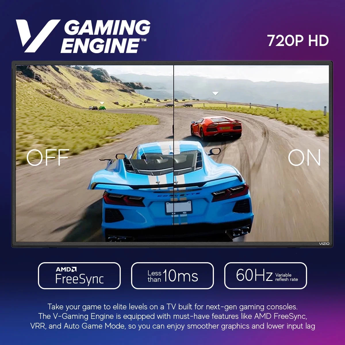 Free Inch with (No IQ Class and VIZIO Smart LED - Mount Processor, (Refurbished) HD TV Restored Series Stands) Wall D V-Gaming D32H-J09 Chromecast 720p Built-in 32 AirPlay Engine, +