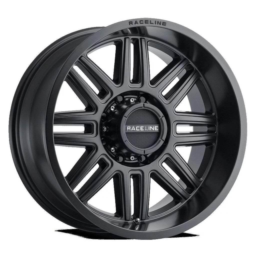 Raceline 6X135 20X10 Cast 948B-SPLIT SPLIT SATIN Aluminum 20" BLACK -19mm Wheel,