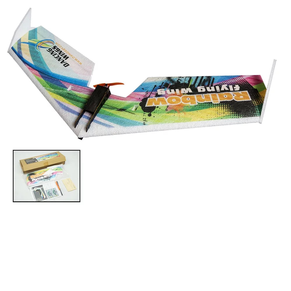 Airplane Dancing Flying Aircraft Wingspan E0511 V2 800mm Wing Delta KIT Rainbow Wing Tail-pusher RC Hobby