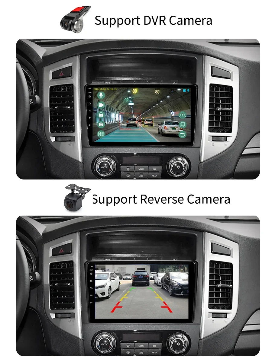 Auto V90 With 2014 Screen Radio Pajero Android Navi 2006 Car For Mitsubishi GPS Carplay V80 Stereo 4 - Android