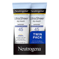 Sunscreen Ultra And Non-Greasy 45, liquid Spectrum Of 3 Sheer With Fl. Broad Neutrogena Lotion Spf Oz, 2) (Pack Dry-Touch Resistant