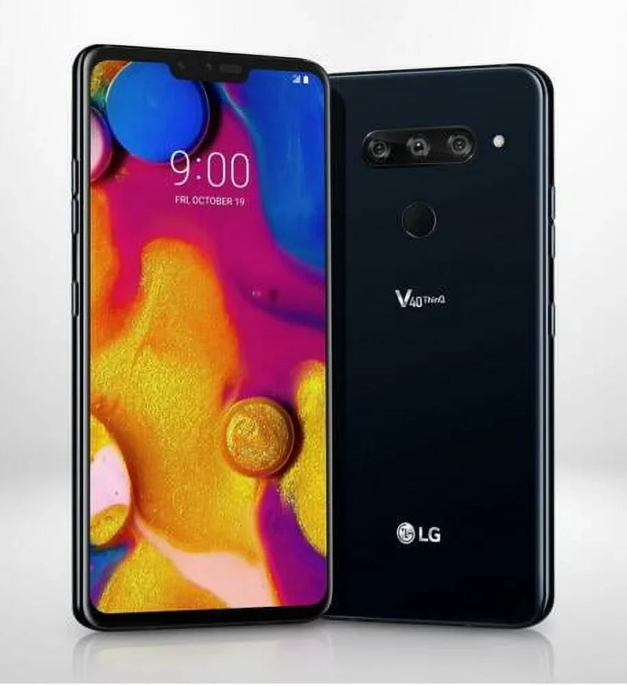 Black - LG V40 Mobile US (Verizon) VoLTE Pre-Owned Unlocked 4G ThinQ 64GB GSM Page (Good) Plus
