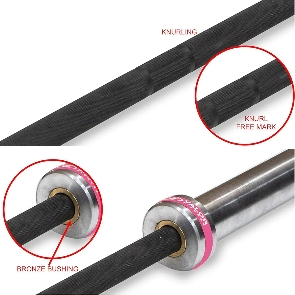 Power Equipment Weightlifting Lbs. Black Barbell - - - - Lifting OB-80W-NB - 80 500 Bearing Olympic Coated- Bench Enhanced Knurl Workout Press Center Spin- 25MM Needle In – Zinc