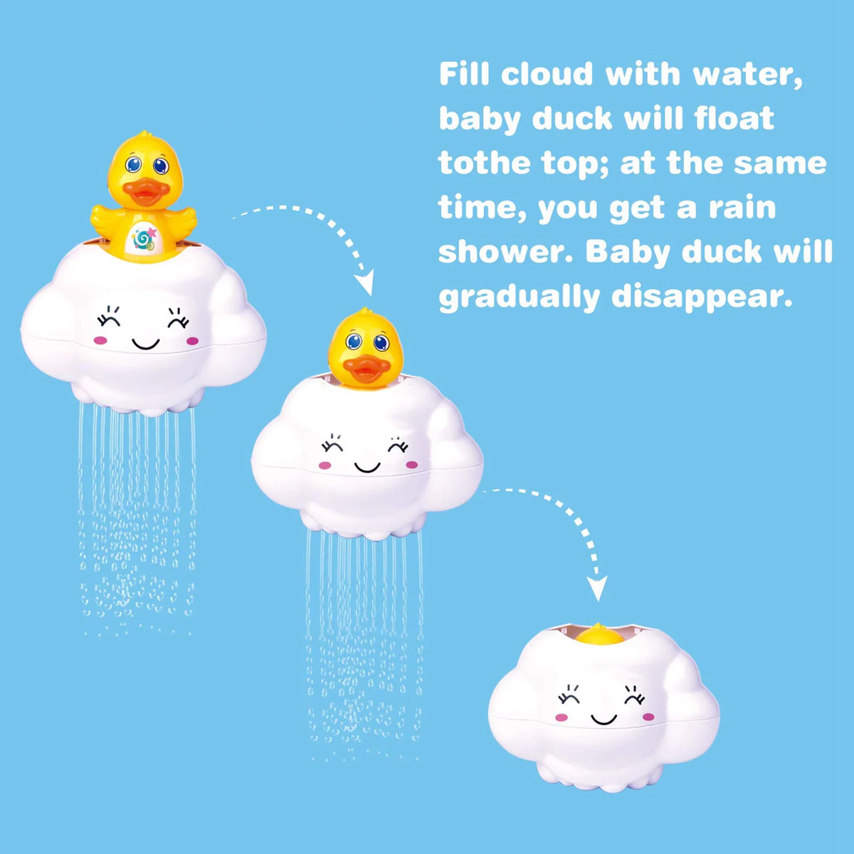 Boat, Bath Fun Toys, Gifts Fishing for Toys Bath Spray Bathtub liquid Toy, 9 Baby Little Toys Kids, Squirters, Pcs Bath for Best Duck Net, Kids