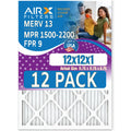 Rating, 12 & - by to CLEAN 9 Pack Comparable in MPR AIR. USA of FILTERS Made Filters WICKED Air Filter FPR 12x12x1 Furnace 13 AIRX 1500 - MERV 2200