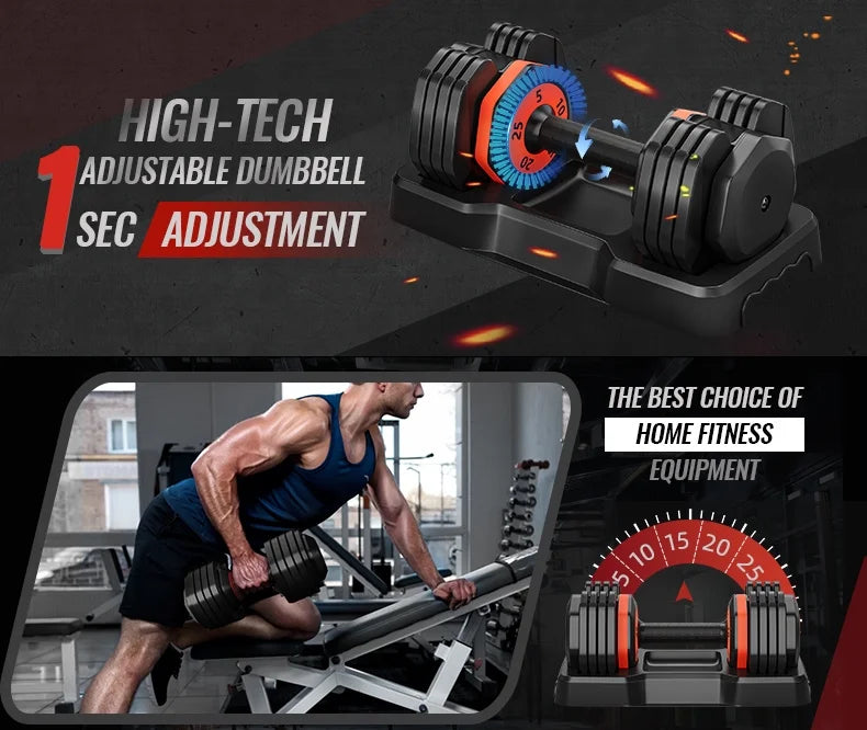 pounds per 54.0 - home Upgrade grip! and 25 Adjustable (pair) weight gym your Set Handle dumbbell Dumbbell - Anti-Slip with secure - adjustable with