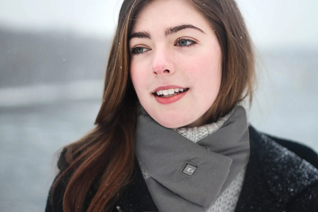neck for and Zillywood heated rechargeable Battery Electric scarf scarf. men. heated scarf winter. women winter operated for heated neck (PINK)