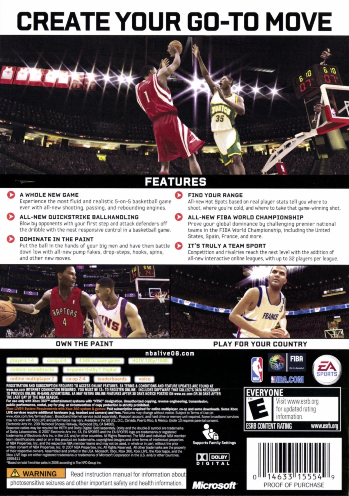 '- 08 NBA Live 360 Xbox