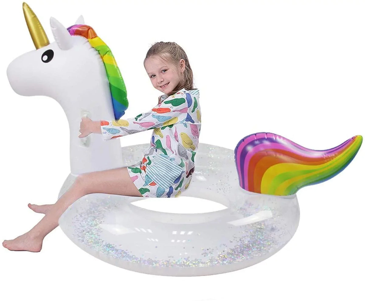 Blossom Pool Swimming Unicorn for Kids Ring, Pool Pool Toys Pool Inflatable, Inflatables liquid Float Pool Sequins | Floats, 48 Glitter Animal Inch Float, and Ring Inflatable Adults,