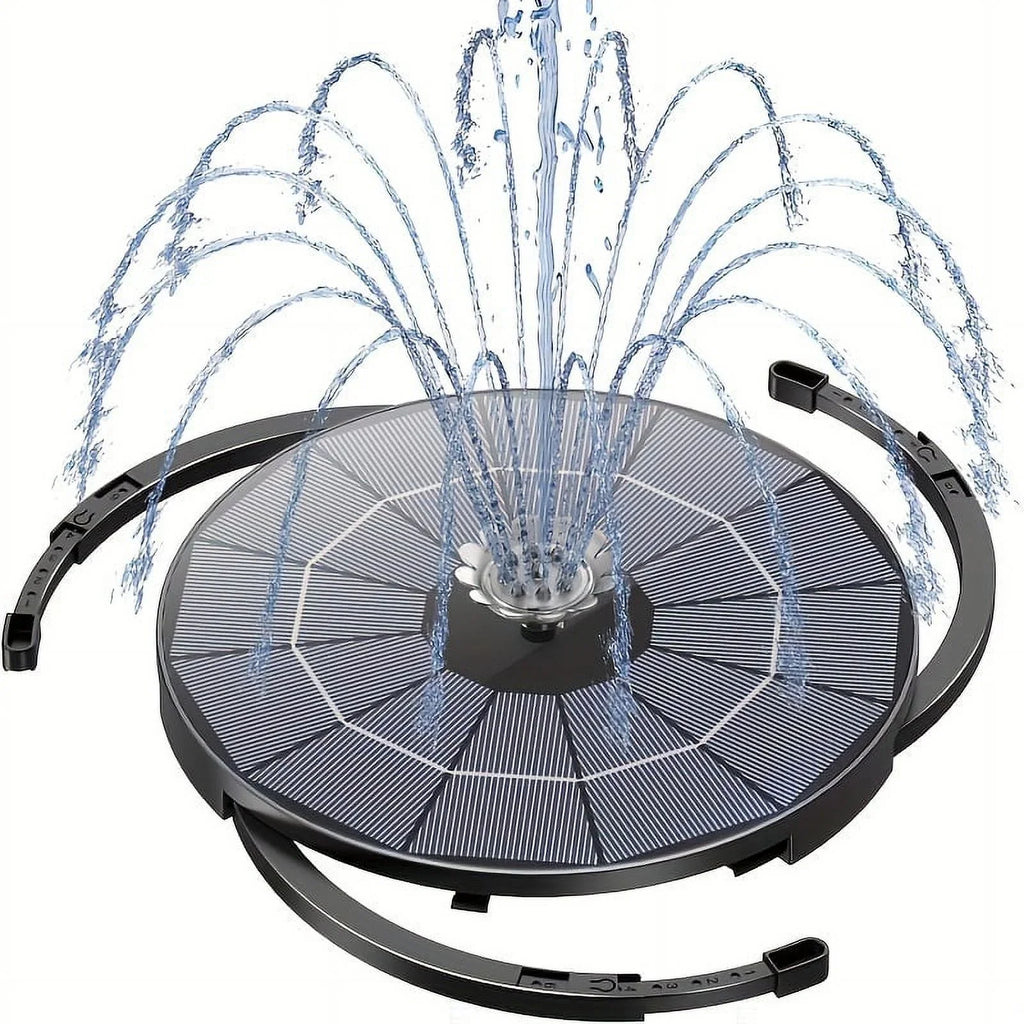 Nozzles, With 1pc Inch Pond, DIY Electric 9.8-Foot Plastic Bath Multiple Solar Kit Wires, Operation Bird Patio, Corded Garden, 7.08 Feature Powered Fountain liquid For 3.5W Solar exterior Upgraded Pump,