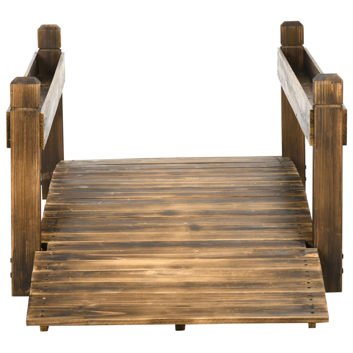 Arc Planters, Bridge Outsunny Footbridge Garden Stained with Finish Wooden