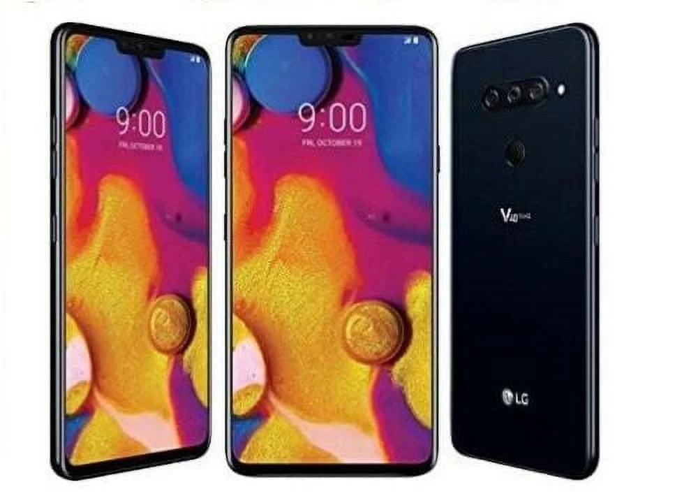 Black - LG V40 Mobile US (Verizon) VoLTE Pre-Owned Unlocked 4G ThinQ 64GB GSM Page (Good) Plus