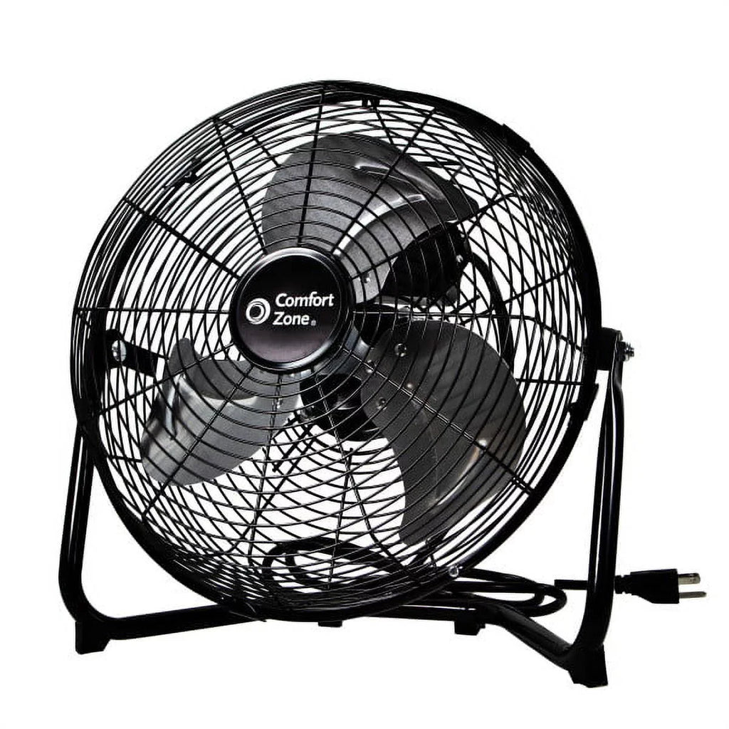 Carry Construction, 180-Degree 3-Speed Fan and Zone Comfort Black Adjustable Rubber All-Metal Handle, with Feet, Cradle/Floor 12” Tilt,