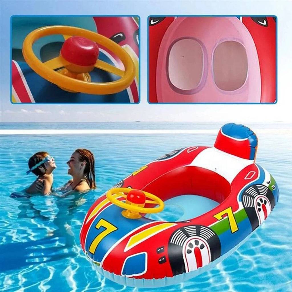 Lnflatable LiebeRen Baby Float Floats Pool Kids Toddler Steering Boat Airplane Swimming Seat with Swimming Ring