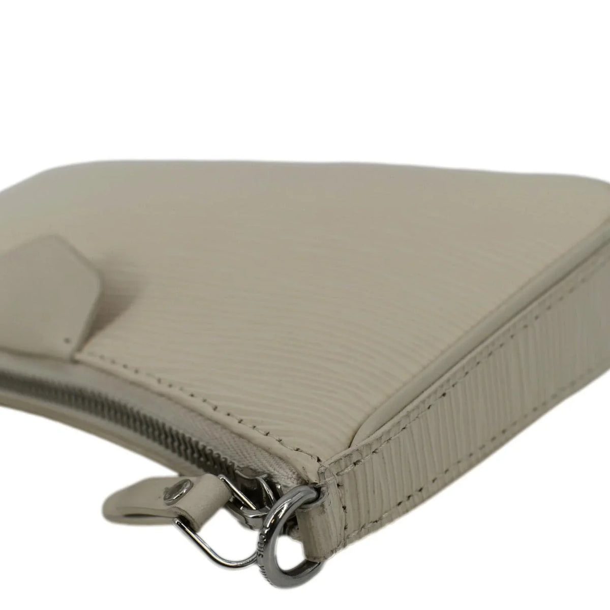 Easy Bag Leather Epi Cream Shoulder Strap Pouch On Pre-owned