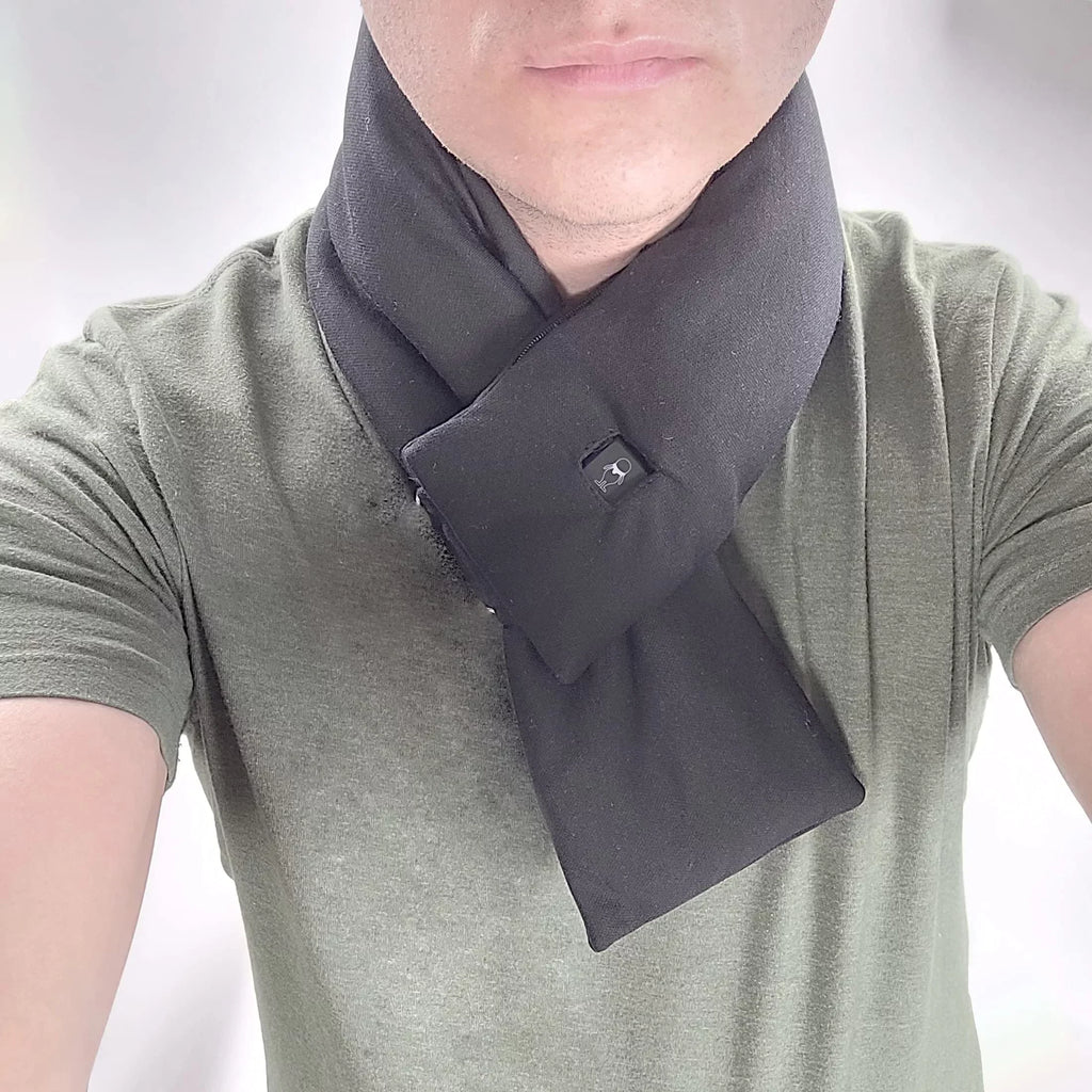 neck for and Zillywood heated rechargeable Battery Electric scarf scarf. men. heated scarf winter. women winter operated for heated neck (PINK)