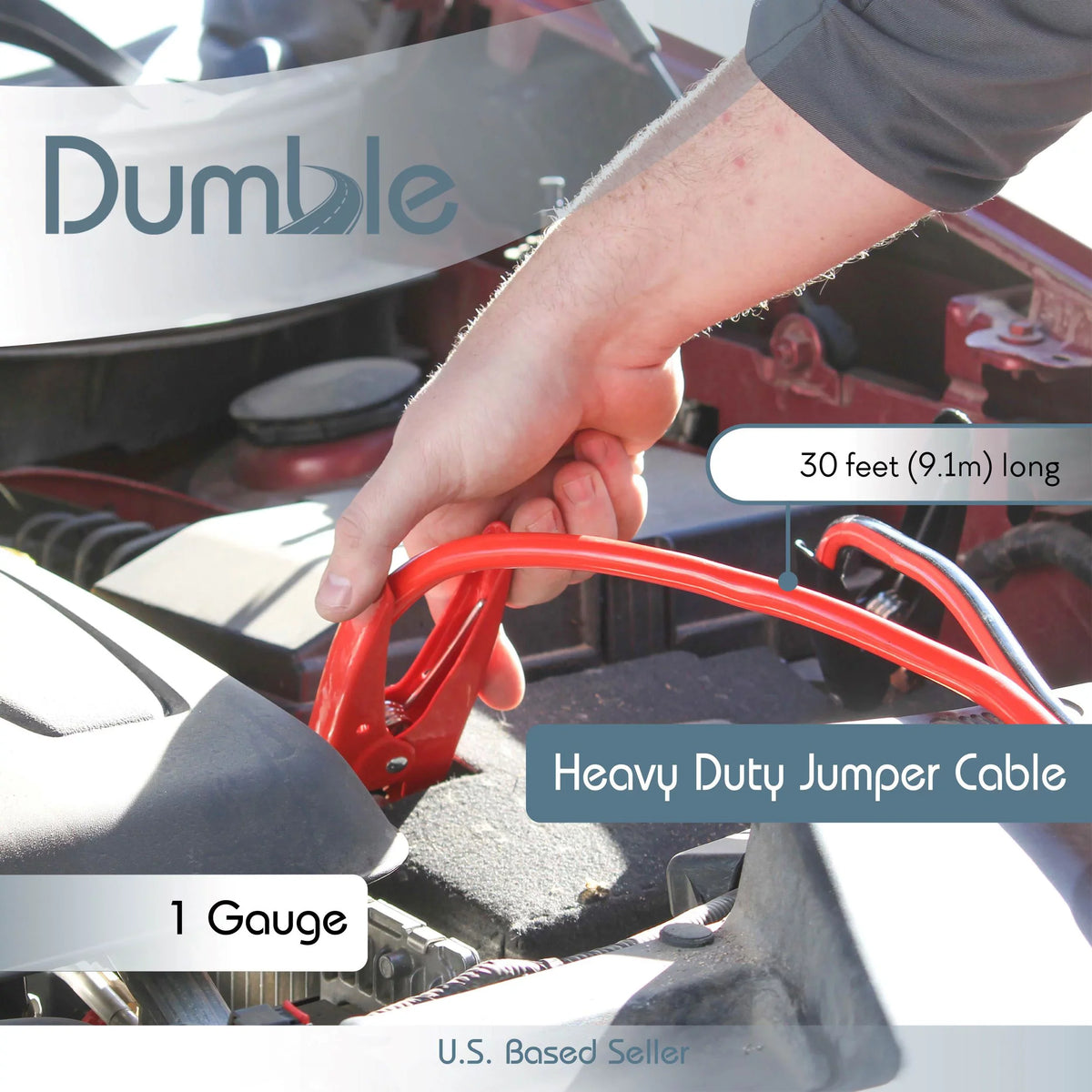 1 1 Pack Dumble Gauge 30 Quick Jumper Battery ft Cables Connect - Heavy Duty