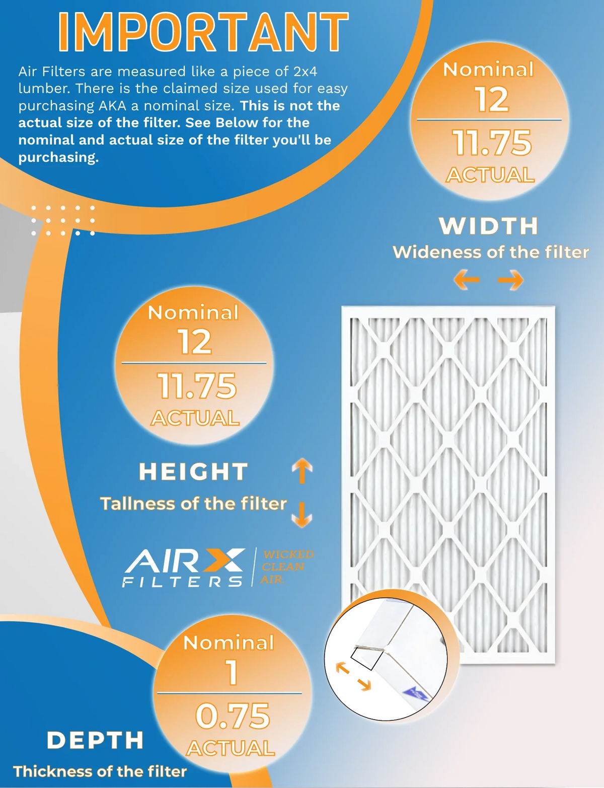 in Made of 11 USA AIR. & - Comparable MERV 7 FILTERS Air 12x12x1 MPR 12 Filters MPR AIRX to Rating, Filter Furnace FPR 1200 Pack WICKED CLEAN 1000, by