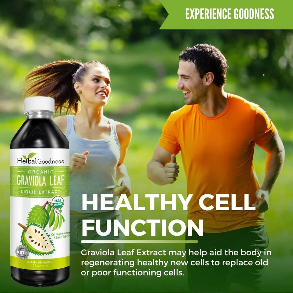 Ð & Cell Leaves Bottle (Guanabana) GMO, Extract Relief Support Leaf USDA Liquid Organic, Regeneration Ð Ð & Boost Graviola Kosher 12oz Immune - - Soursop Non - Stress