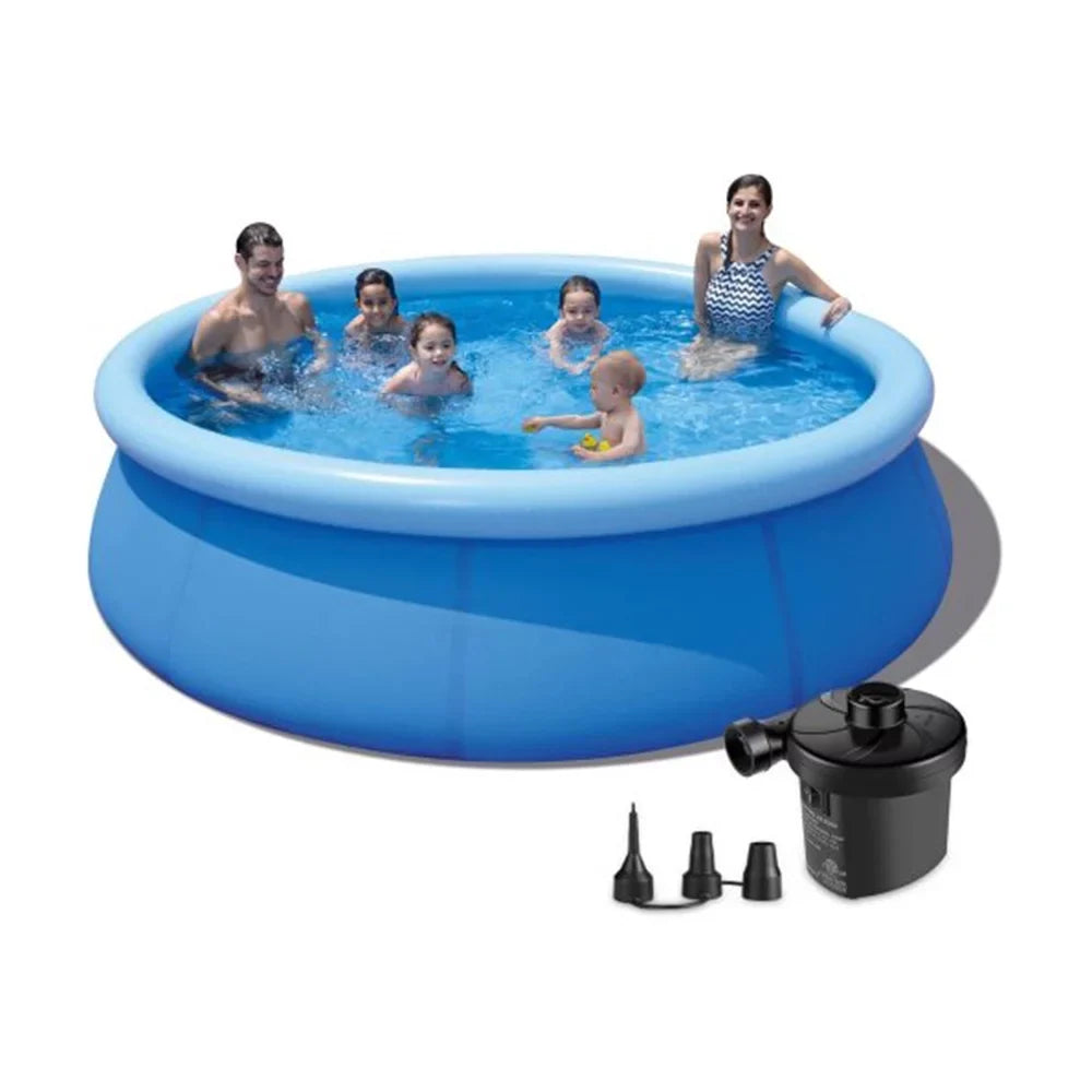 X Pump Pool Inflatable Swimming 12ft 30in Ground Included Above