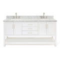 Double Vanity Basin S073dcwrvo Ariel White Set - Free 73" Magnolia Standing