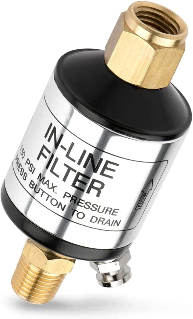 Tool NPT Compressor liquid | | PSI Tools Line NEIKO 150 1/4" Inlet Air Accessory Lifespan Separator Protect | for Air of | and Optimize 30253A Pneumatic Black Air | and and Performance, Oil Outlet