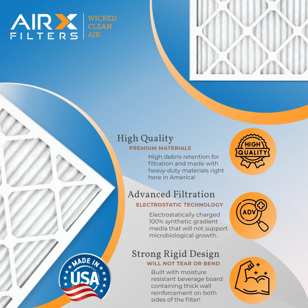 MPR 24x24x1 Air 24x24x1 Filter Electrostatic by 5 & Pack FPR Air MERV Filters USA 700 HVAC AC WICKED AIRX Filter Comparable to CLEAN FILTERS Pleated 4 8 Made Conditioner AIR. Furnace Premium
