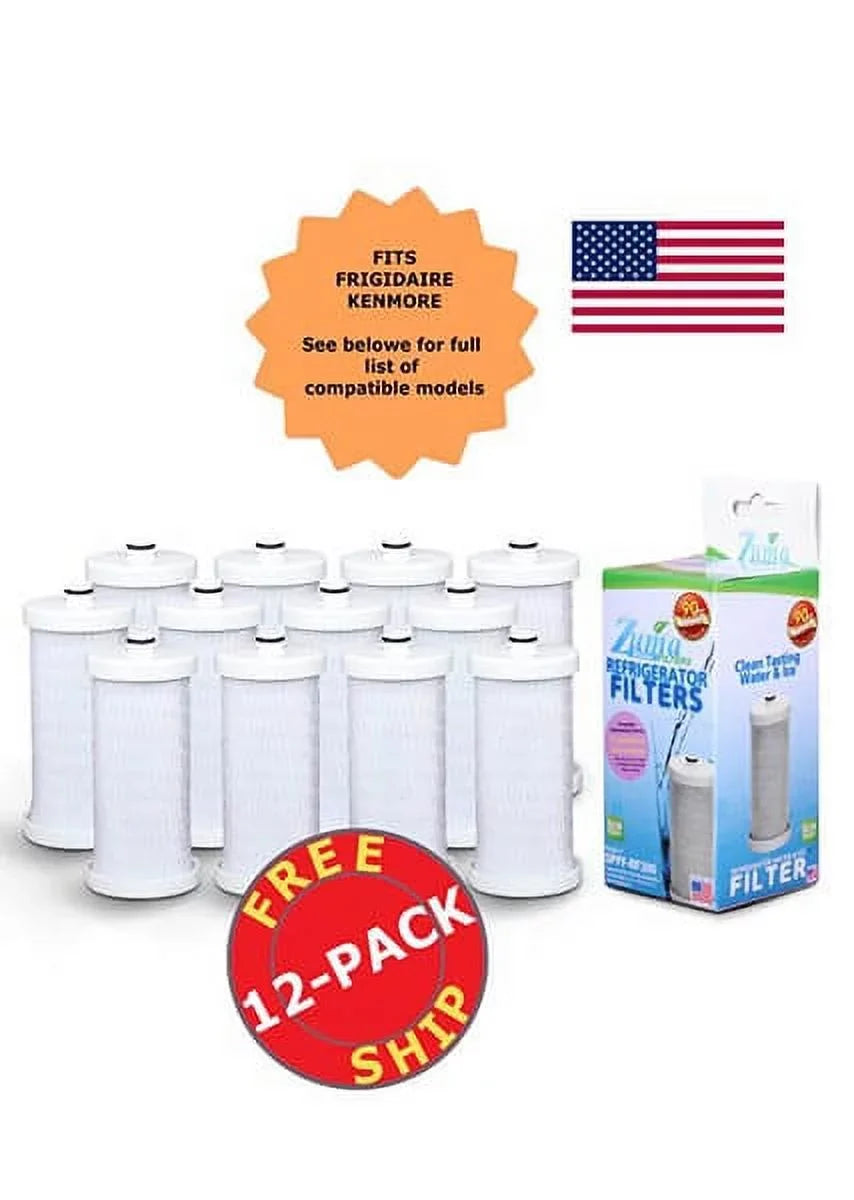Compatible 204389101 Model , , Brand 12 Made Filter ZUMA Pack liquid and - OPFF-RF300 in U.S.A. , Frigidaire® Ice - # with